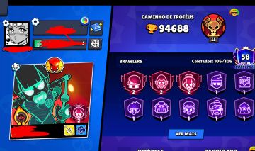 Conta Brawl Stars 95K Troféus | Todos os Brawlers | Lendário | Full Endgame