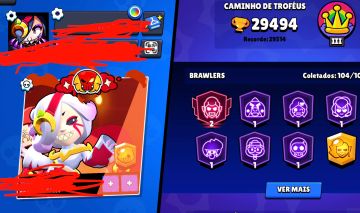 CONTA COM QUASE TODOS OS BRAWLERSE VÁRIAS HYPERCARGAS. MENOR PREÇO DO MERCADO