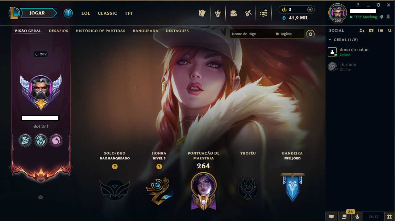 Conta LoL 117 Skins - Akali KDA Prestígio 2018 + Versão Exclusiva 2022