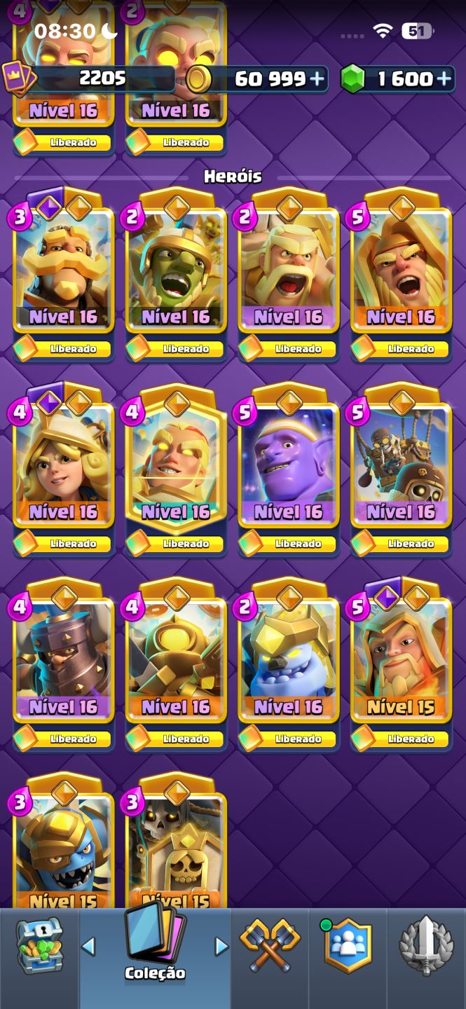 Conta de clash Royale 14K quase full