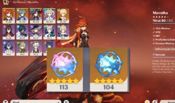 CONTA GENSHIN MAVUIKA + 217 TIROS + LOHEN + MONA - USER E NIVER LIVRES!