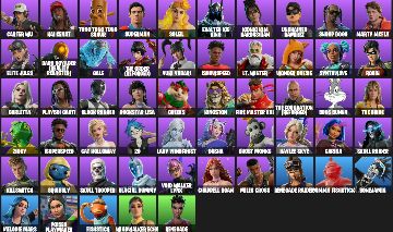 FORTNITE 55 SKINS | SUPERMAN, RENEGADE, SKULL E MARTY