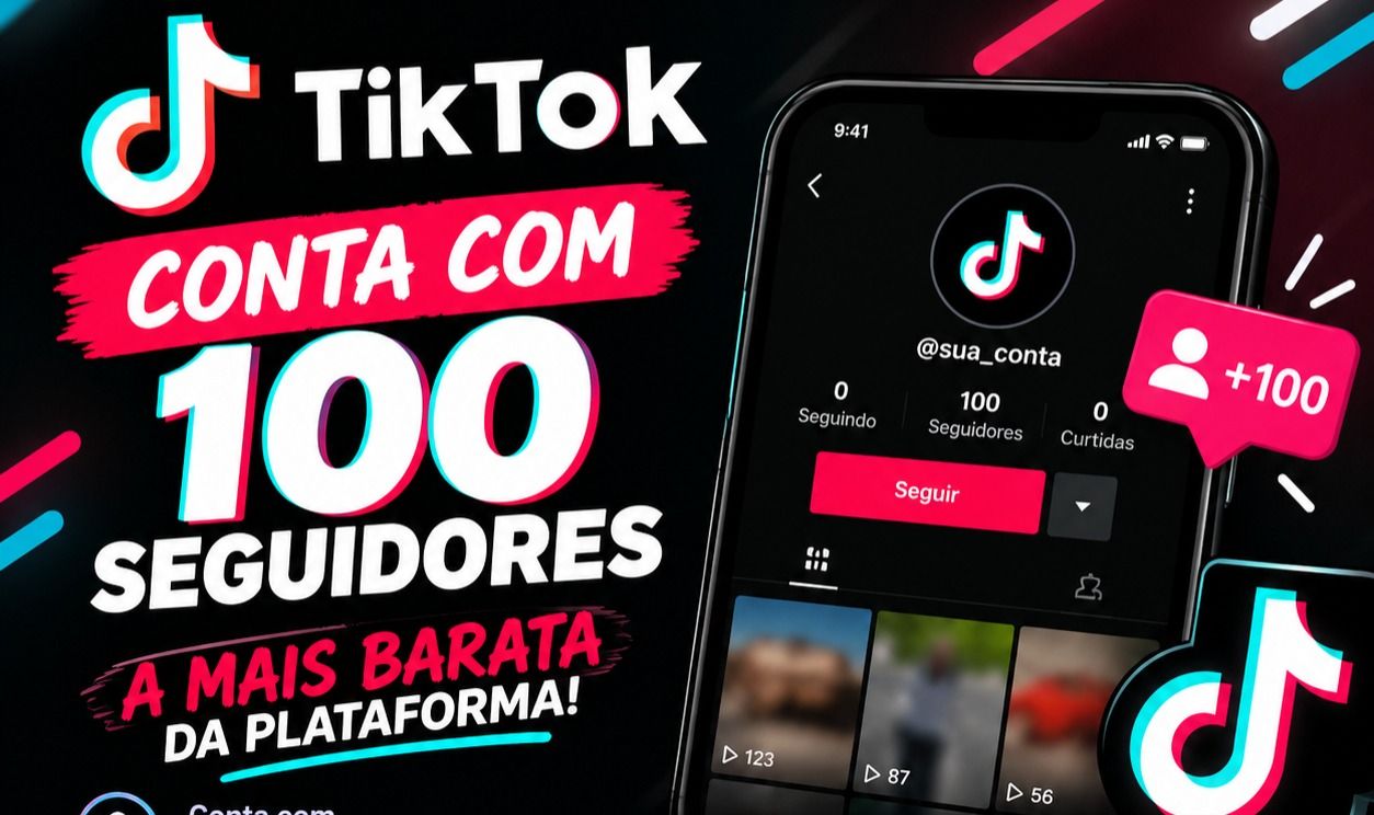 CONTA TIKTOK 100 SEGUIDORES | MENOR PREÇO DA GGMAX!