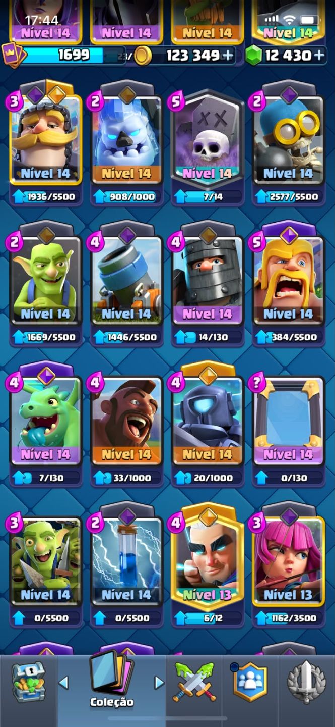CONTA CLASH ROYALE NÍVEL 15, COM 10.500 TROFÉUS, ARENA 26
