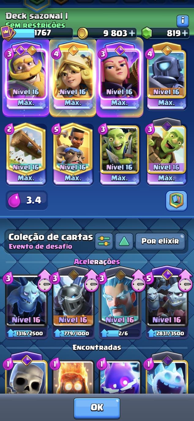 Conta clash royale 14k troféus, nv16 FULL ACESSO