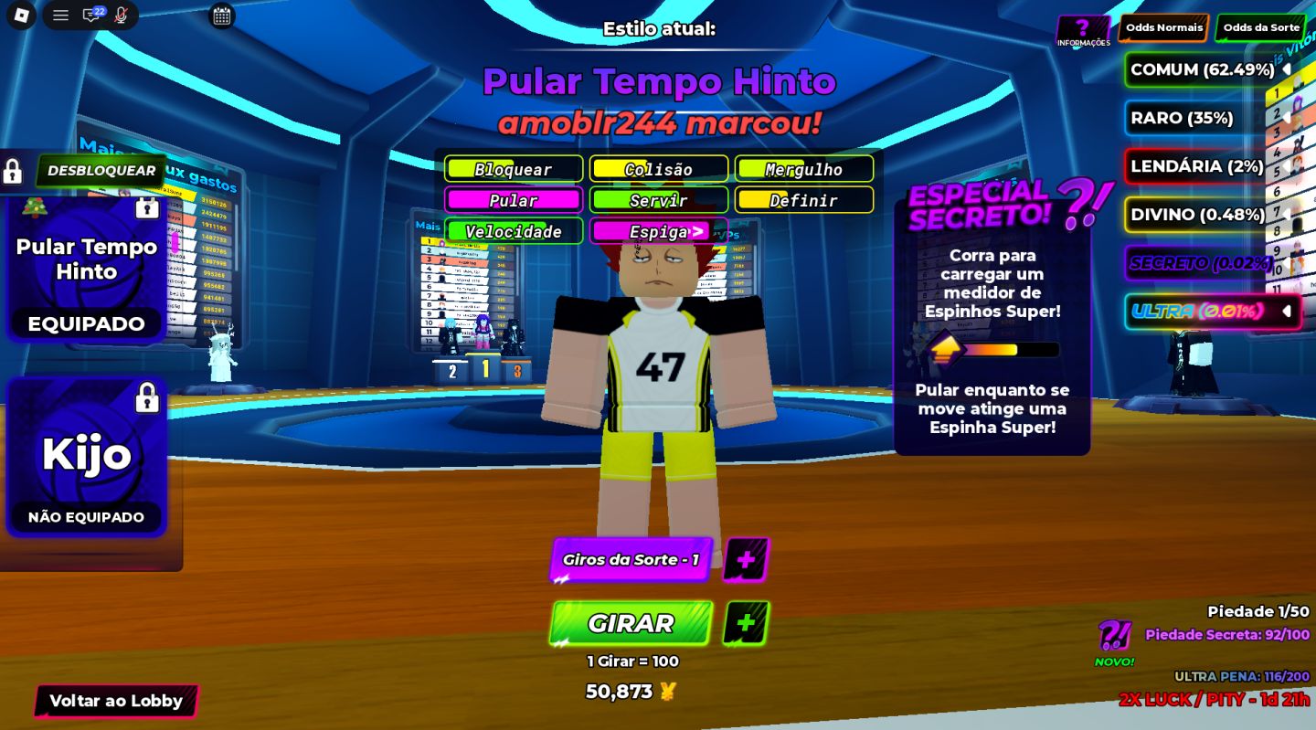 Conta recheado Voleibol legends ( pra sair rapido )