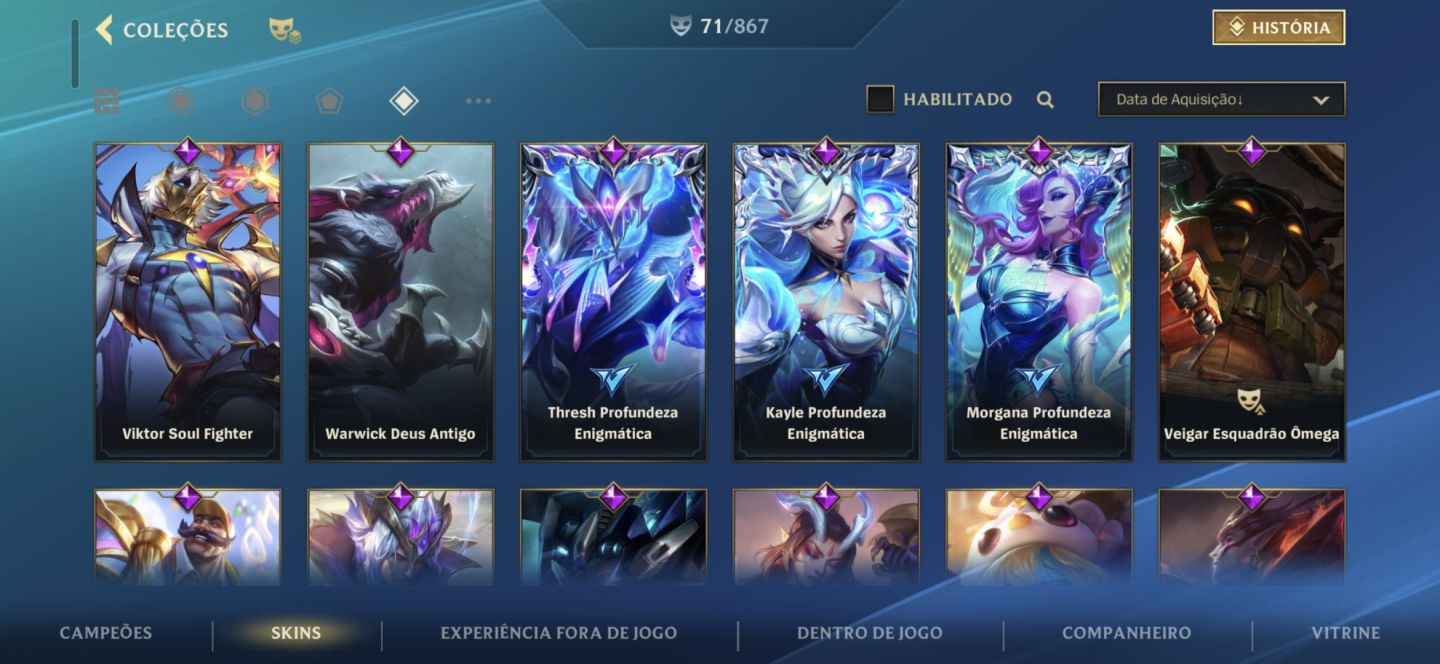 CONTA DE WILD COM LENDA E MONARCA