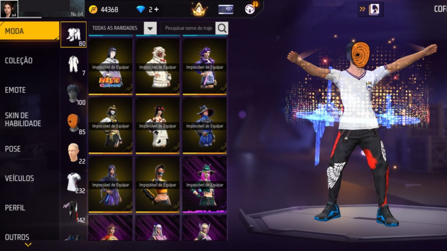 Conta Free Fire Gemada Prime 4 - Conta com Calça Angelical Vermelha!