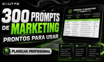 300 Prompts de Marketing com IA | Planilha Profissional