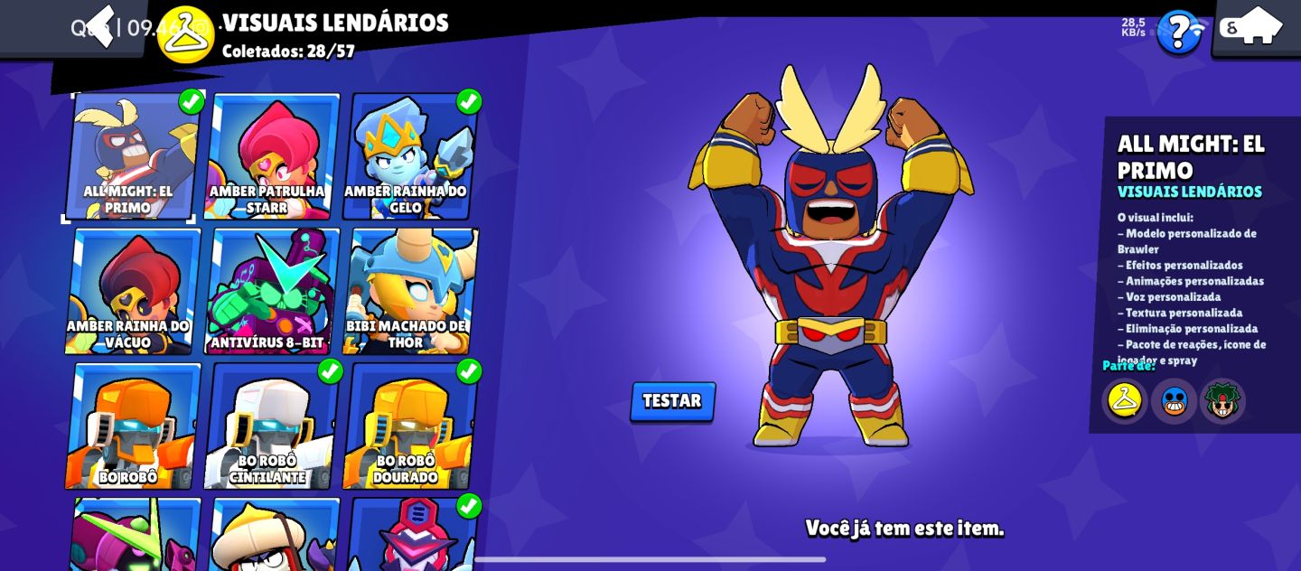 Conta Full de Brawl Stars | Full Nível 11 e Full Buffies (Valor Negociável)