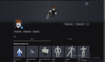 Conta roblox 2018 com off-sales e progresso mediano em alguns jogos.