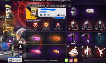 CONTA FREE FIRE RARA GEMADA! 4 PUNHOS, NIVEL 75, BARBINHA, ANGELICAL PUMA
