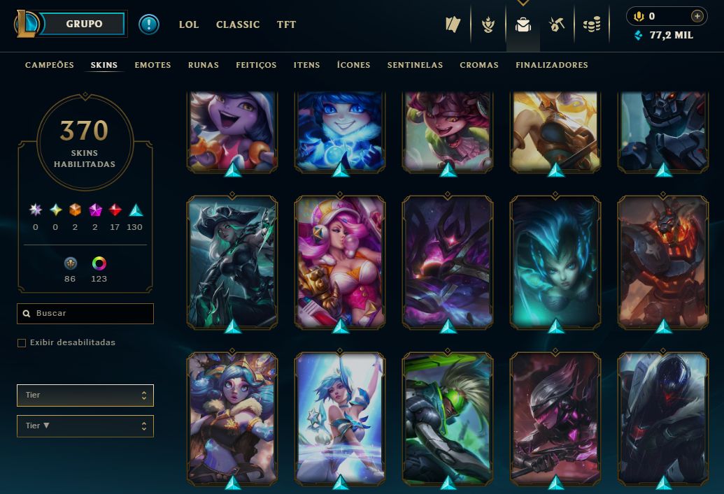 CONTA LEVEL 587 | 376 Skin | ESMERALDA | TROCA DE EMAIL e VERIFICACAO