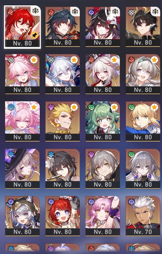CONTA HSR DESBRAVAMENTO LVL70 END GAME