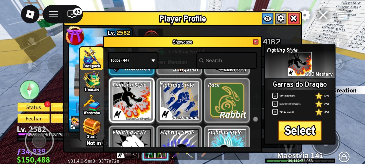 Conta Blox Fruits (Lv. 2582) | Godhuman & Dragon Talon MAX (600) | Cursed Dual