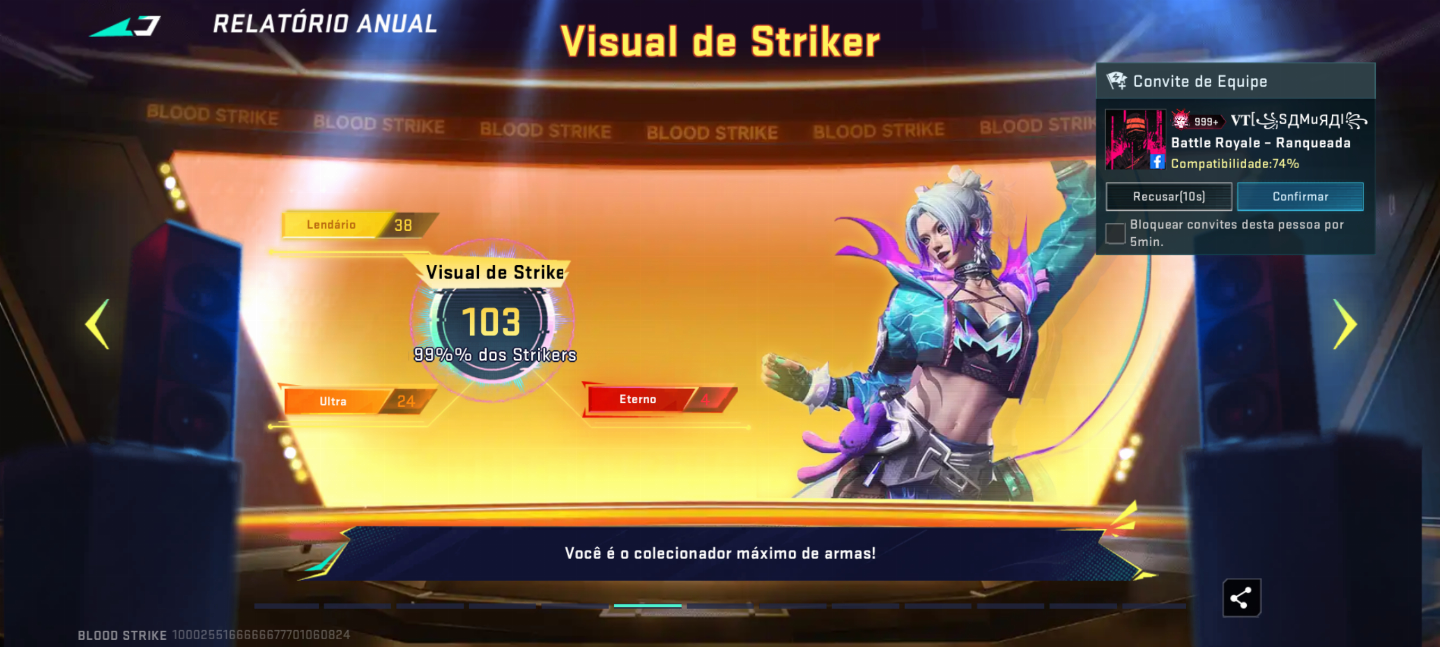 CONTA NO BLOOD STRIKE (Mais de R$15.000,00 gastos) desde 2023