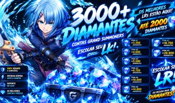 GRAND SUMMONERS | 3000+ DIAMANTES | ESCOLHA SEU LR | GLOBAL