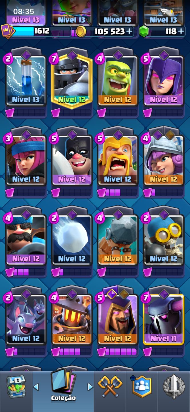 Conta Clash Royale Coleção Completa CL 1612