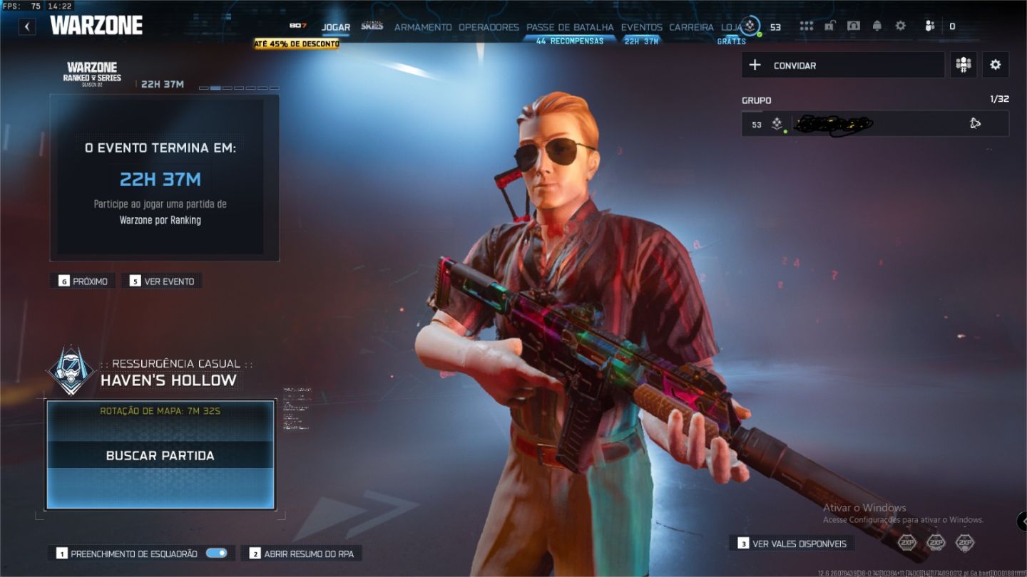 Conta Bo7 + Warzone Prestígio 10 Lvl-60
