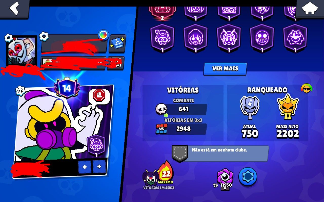 CONTA BRAWL STARS 40K COM 82 BRAWLERS, SKINS E 300 GEMAS INCLUSAS