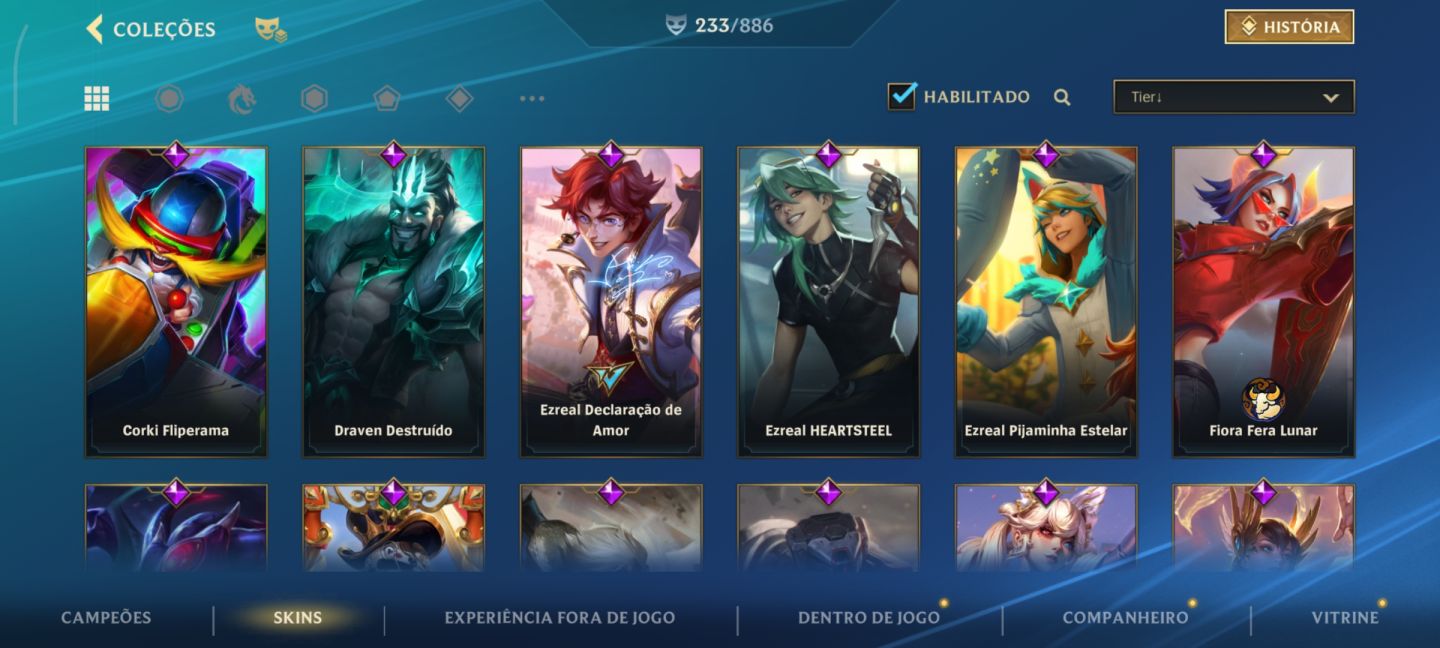Conta ex monarca 233 skins 1100 reais (negociável)