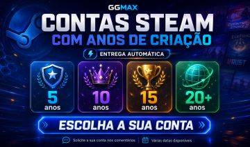CONTAS STEAM COM ANOS DE CRIAÇÃO - FULL ACESSO - ENTREGA AUTOMÁTICA