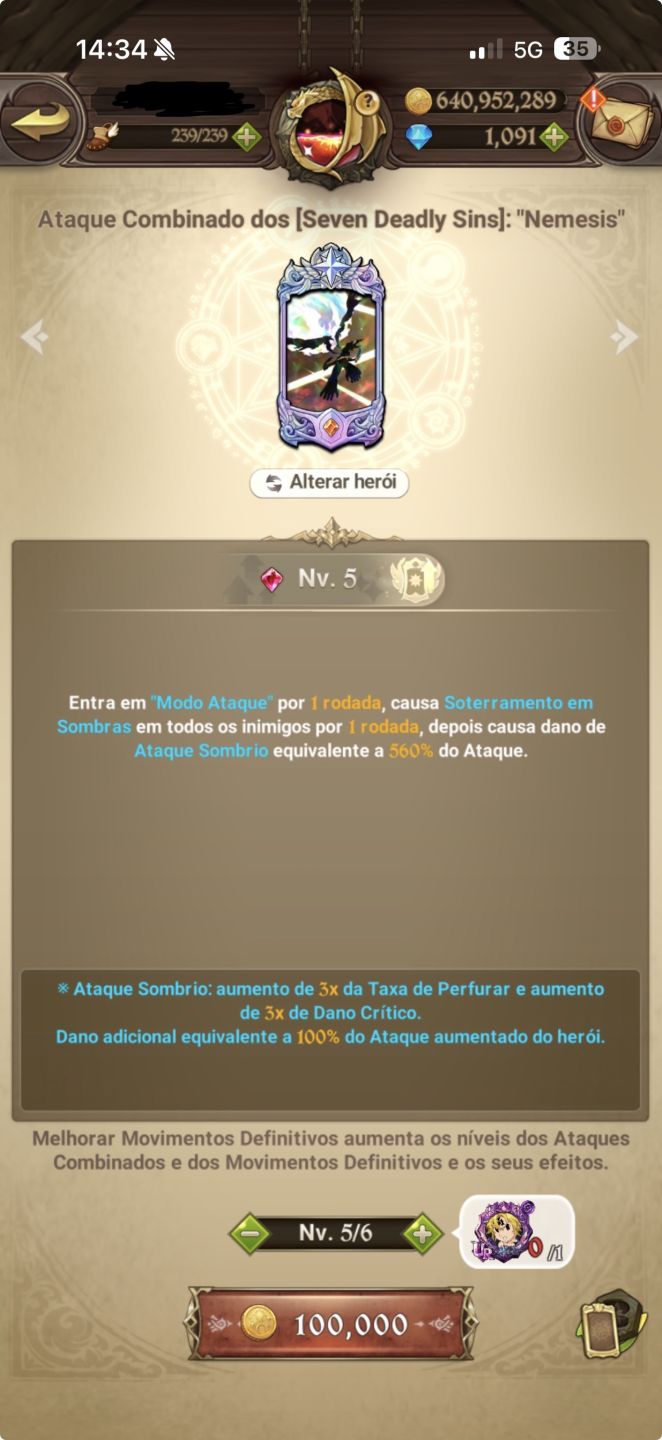 Conta Endgame 7Ds | 17.4M Cc Conta | Odin Ur Max | +1000 Diamantes | Diversos Lr