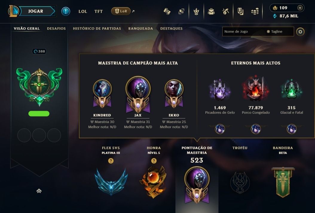 VALORANT + LOL | CONTA DE COLECIONADOR | BETA | 2015 | SKINS E BORDAS RARAS
