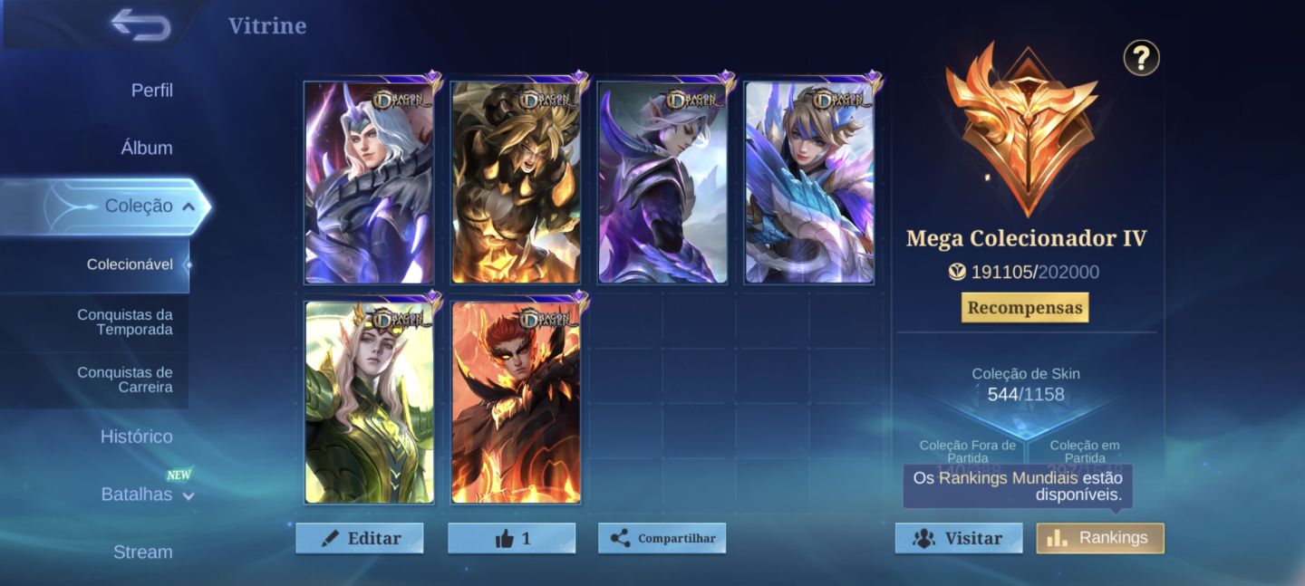 Conta mobile legends assassino