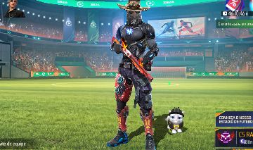 1 x CONTA DE FREE FIRE COM PASSE STEAMPUNK TOP CRIMINAL, ARM EVOL E INTENS RAROS