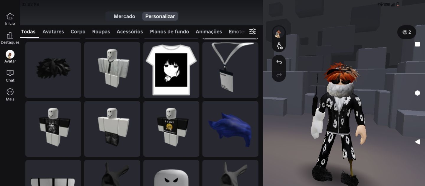 Conta de Roblox com skins