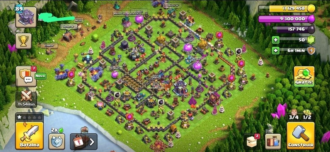 Conta clash of clans cv15 nível 89