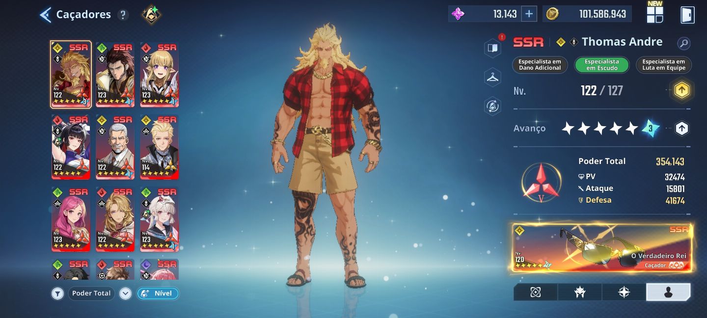 Conta Leveling Arise Level 127 + 98kk em moedas de ouro. End game + brinde acc