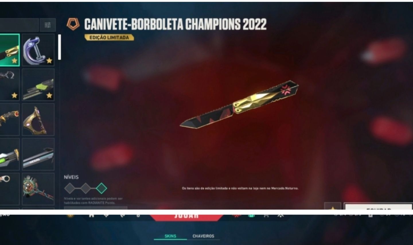 CONTA VALORANT IMORTAL | CHAMPIONS 2022 | VCT LOCK//IN | FACAS RARAS