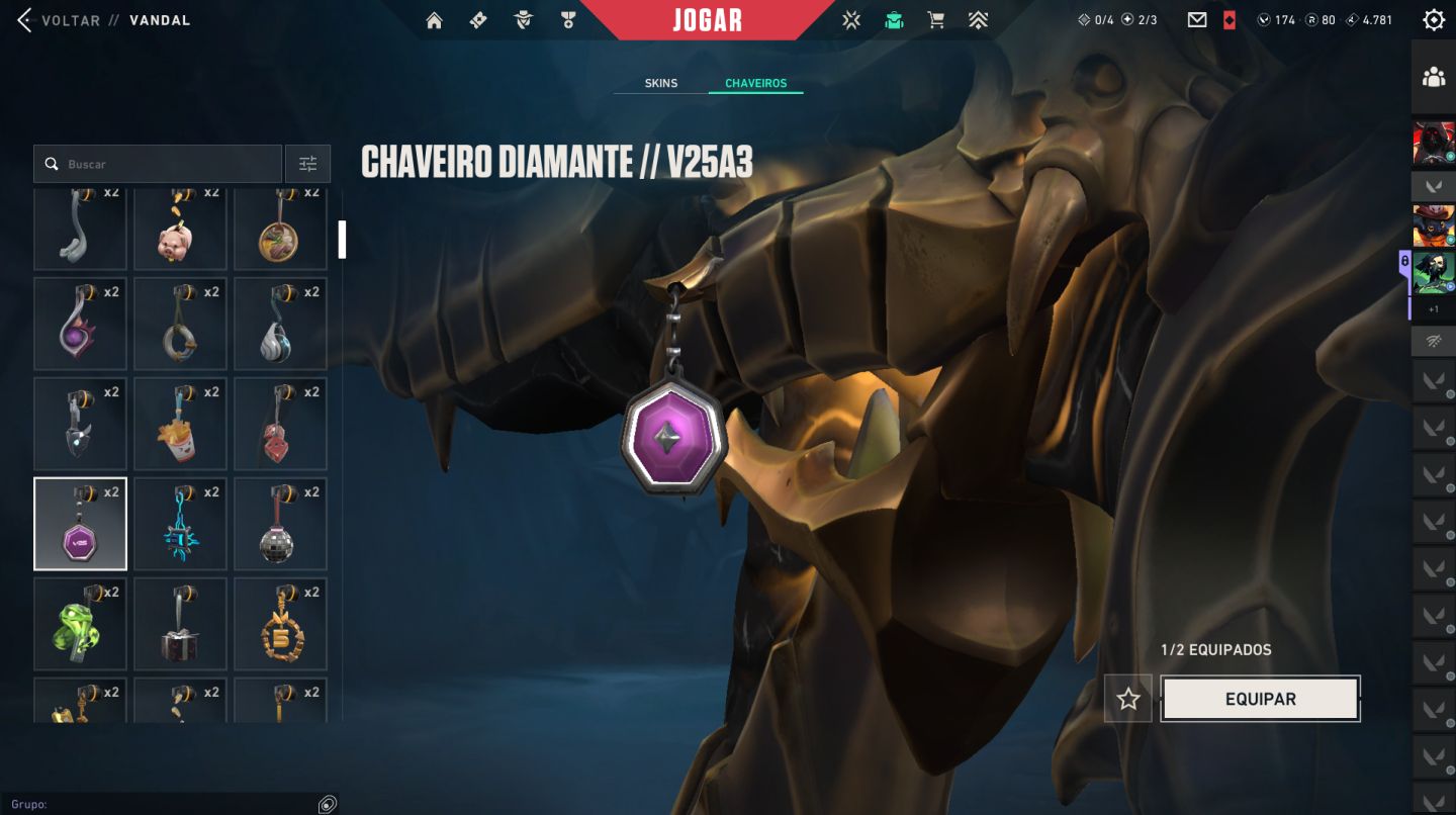 Conta Valorant +6 Vandals +6 Phantons +4 Facas