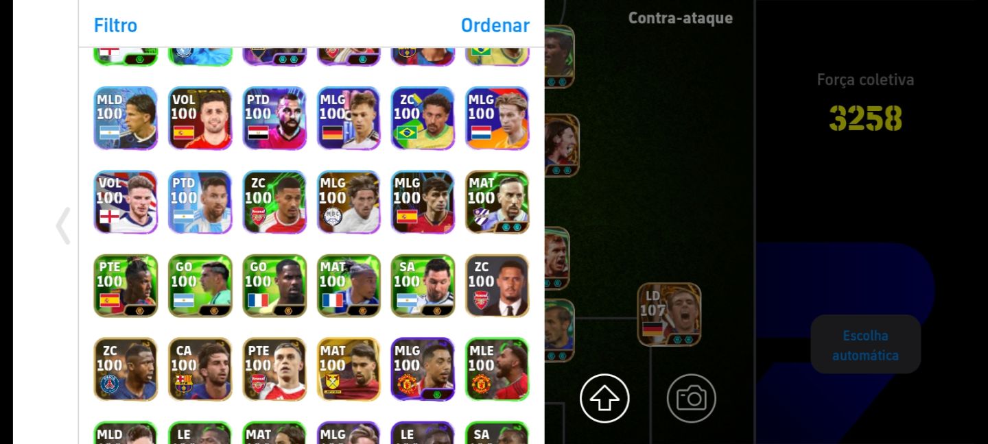 Conta eFootball TOP 3258 FC | Elenco Recheado de Épicos e Showtime