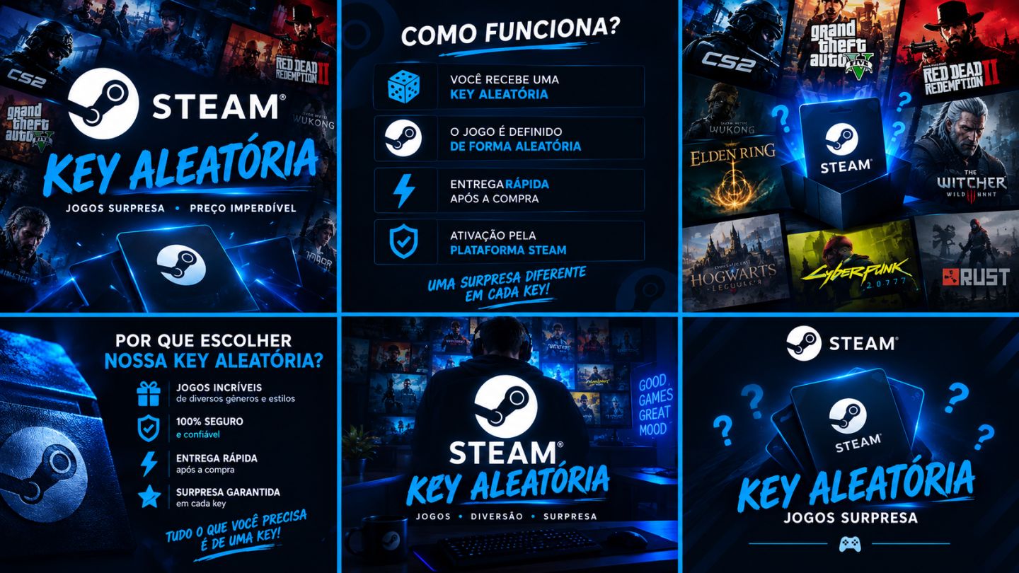 KEY ALEATÓRIA STEAM | JOGOS SURPRESA