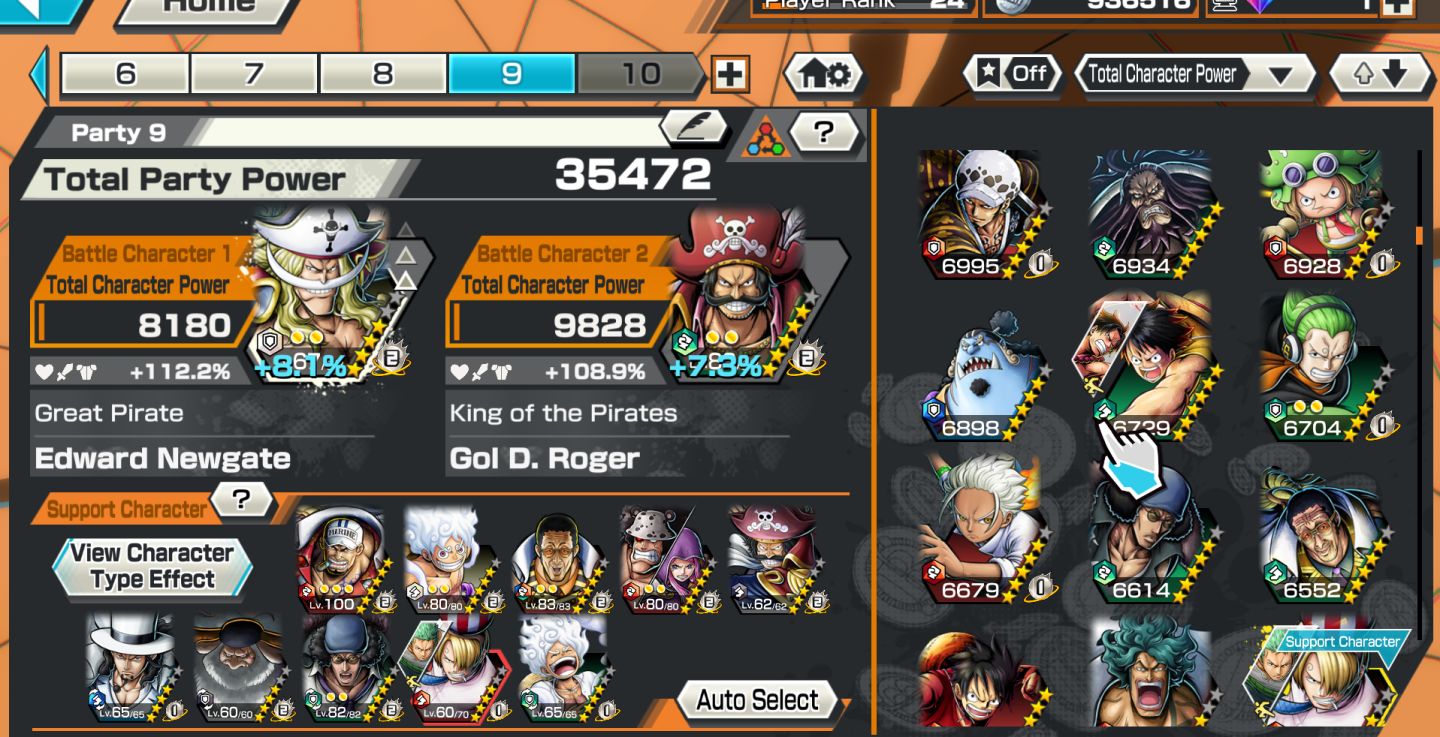 OPBR 10 Ex Akainu MAX, metade 80+ (kizaru, aokiji, G5branco, roger) e metade 60+