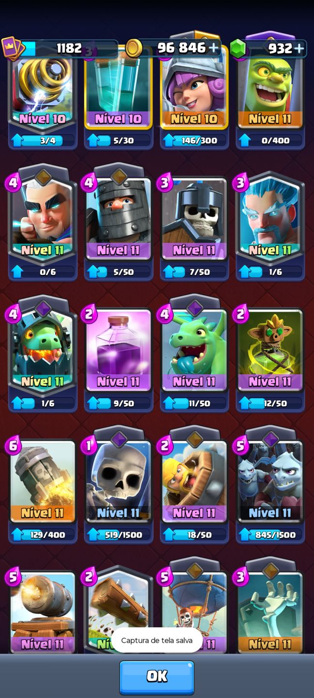 Conta Clash Royale (5596 troféus/arena 16)