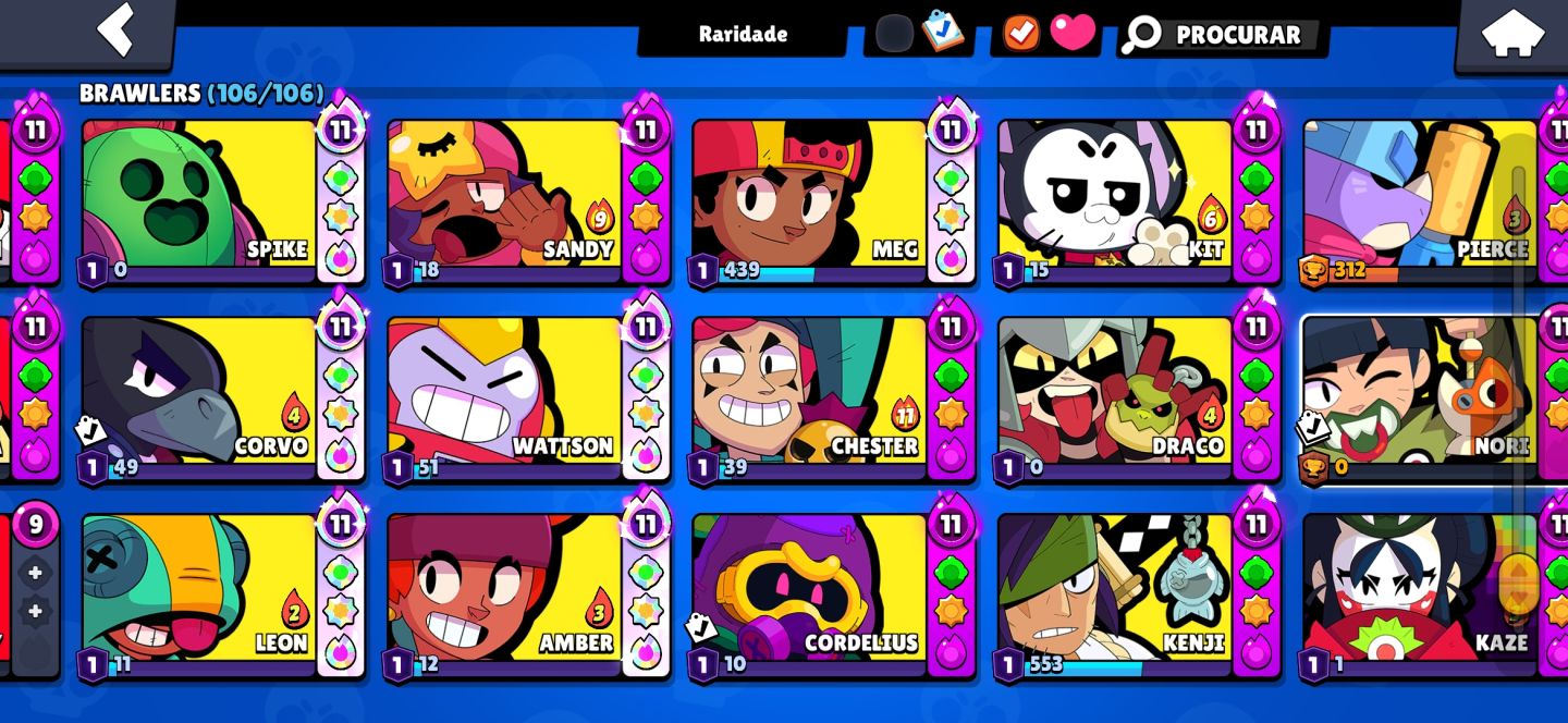 CONTA DE BRAWL STARS FULL UPADA ACOMPANHADA COM CLASH ROYALE