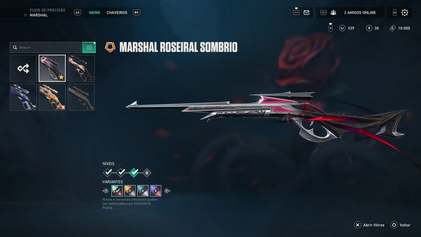 Conta de Valorant nível 161 com 33 skins de loja