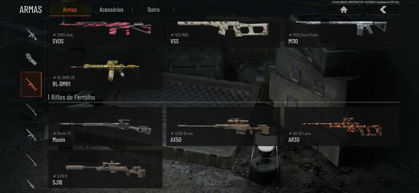 Conta Arena Breakout | 55M no Armazém | Skin Rara + Skins de Armas, etc..... |