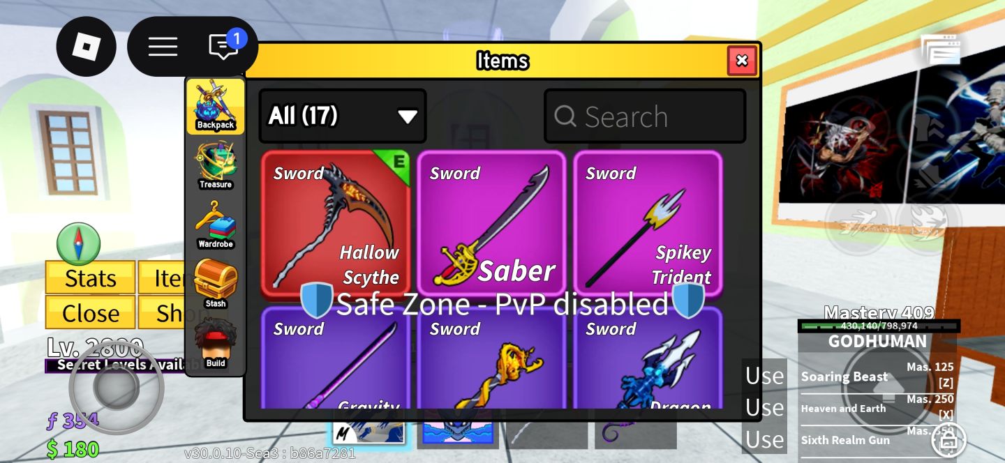 BLOX FRUITS CONTA LVL 2800+ GAS (Ingerida) |GOD HUMAN + HALLOW SCYTHE!
