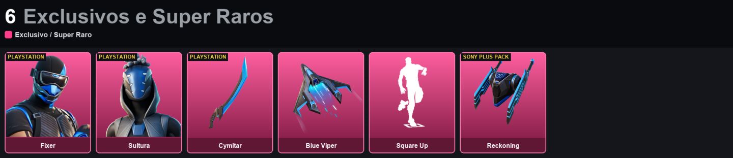 Conta 14 Skins - FIXER - SULTURA - KIM KARDASHIAN - SANTA DOGG - BLUE VIPER