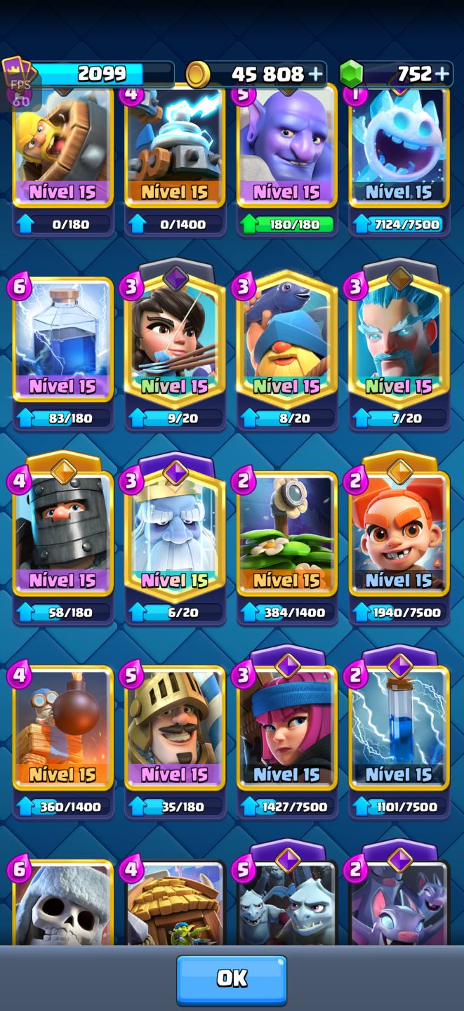 CONTA DE CLASH ROYALE GEMADA