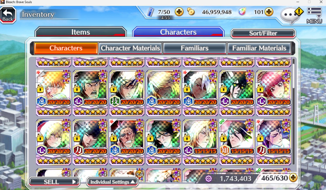 Conta Bleach Brave souls Focada em Guild Quest