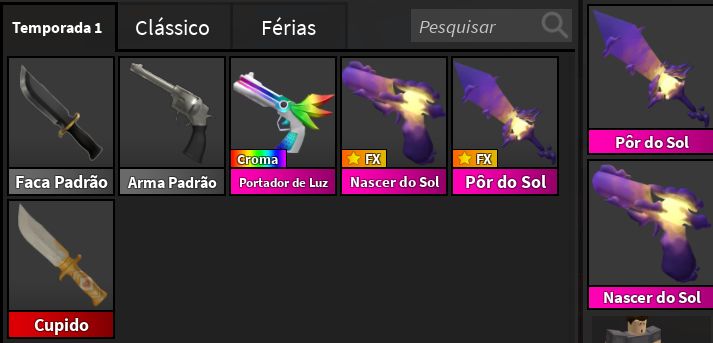 Inventario MM2 | Set Sunrise | Godlys | Chromas | Vintages | Entrega Rápida.