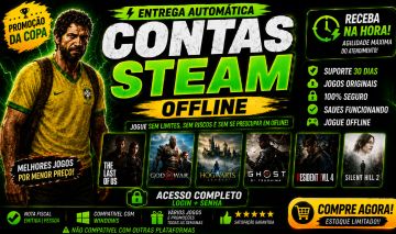 Contas offline steam (PROMOÇÃO DA COPA) melhores preços (ENTREGA AUTOMATICA)