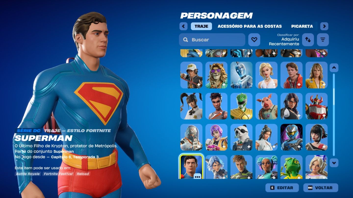 CONTA DE FORTNITE COM 143 SKINS | Superman | PROMOÇÃO!