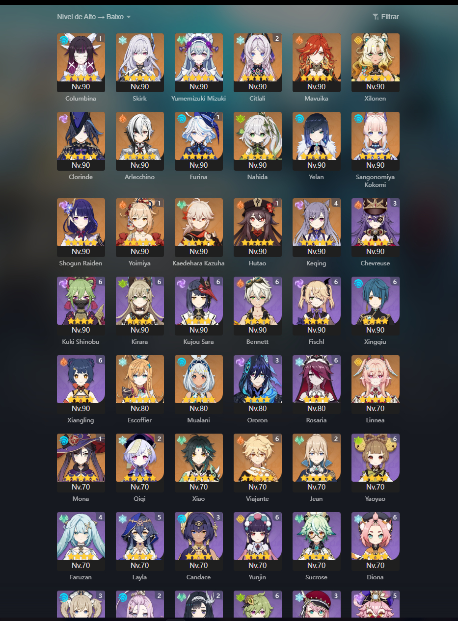 CONTA DE CRIA: GENSHIN + HSR + ZZZ COM OS MELHORES 5 DO JOGO! APROVEITE JÁ